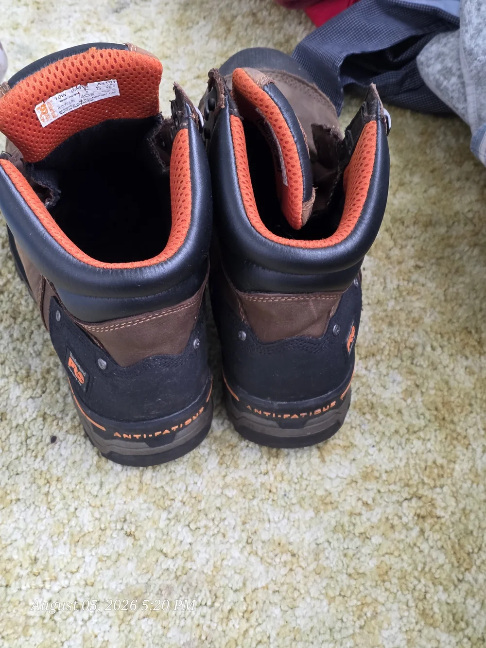 Timberland PRO Kids Brown & Orange Work-Style Sneakers